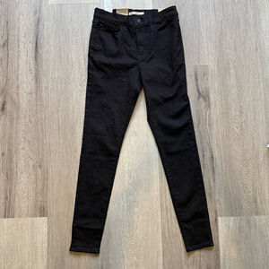 New Levi's 720 Black Skinny Jeans Stellar Stretch Fit High Rise Size 28 30